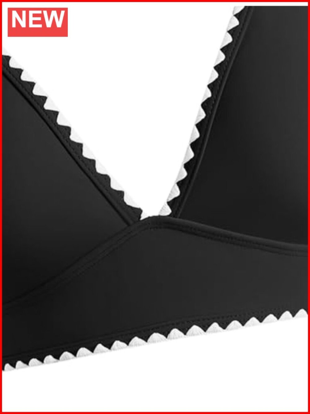V Neck Bikini Top Push Up Tops Adjustable Criss Cross Removable Pads Colorblock - Picture 4 of 5